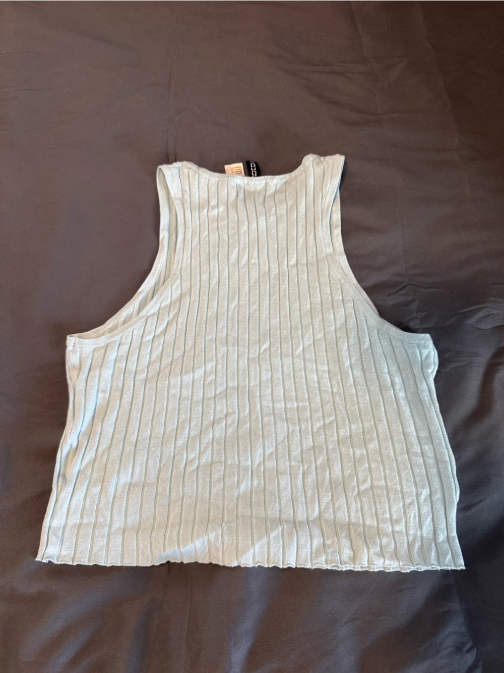 Divided Light Blue  Ribbed Tank Top - Picture 2 of 4